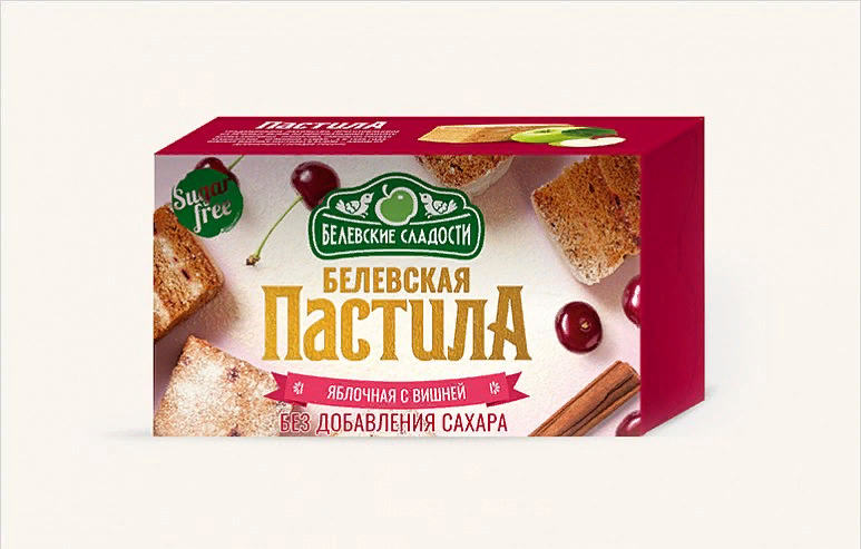  Пастила  200г диетическая С ВИШНЕЙ, НОВЫЙ ФОРМАТ (4 шт по 50гр)    в Пензе