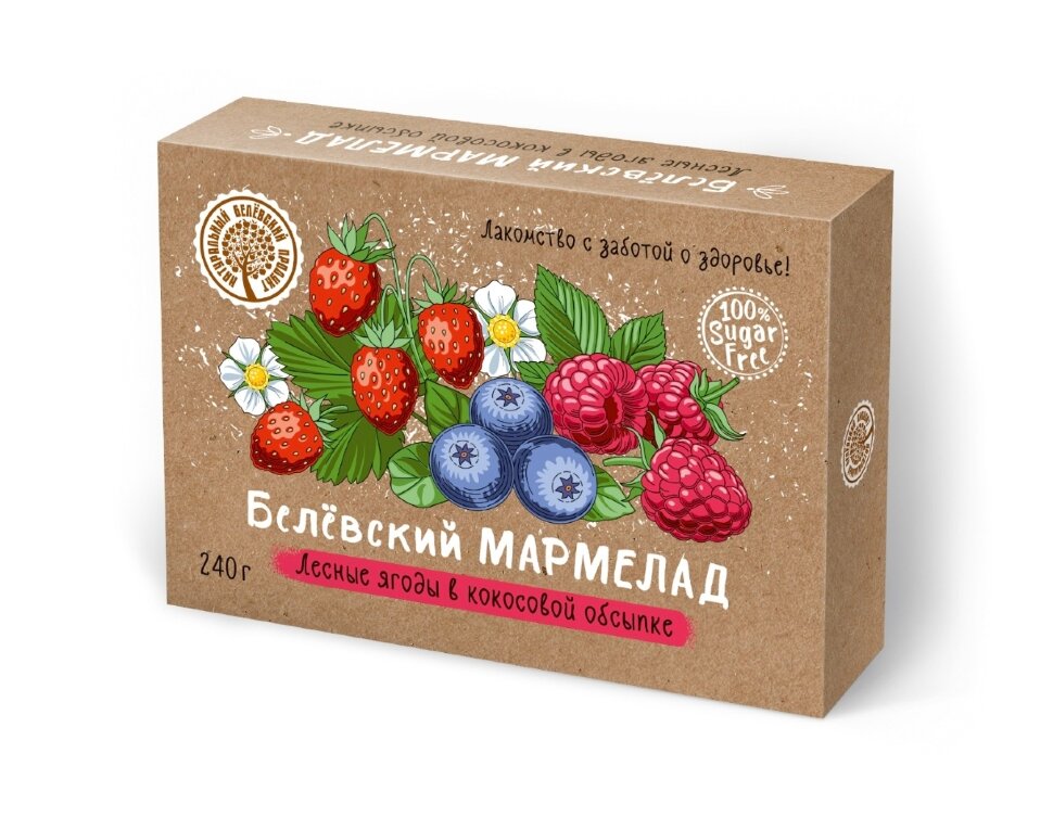  Мармелад белевский на фруктозе 240г "ЛЕСНЫЕ ЯГОДЫ"  в Пензе
