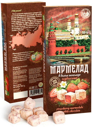  Сладарт Мармелад Клубничный в белом шоколаде, 150г   в Пензе